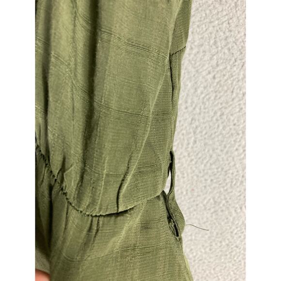 Women's Green Wrap Cami Midi Dress One Size Casual‎ - Picture 8 of 10